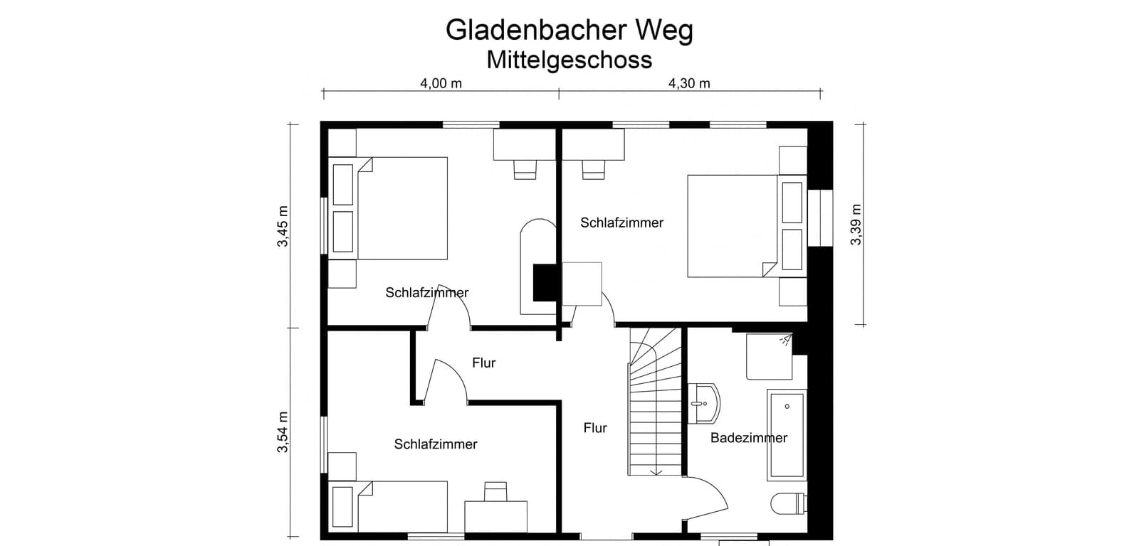 Grundriss Mittelgeschoss