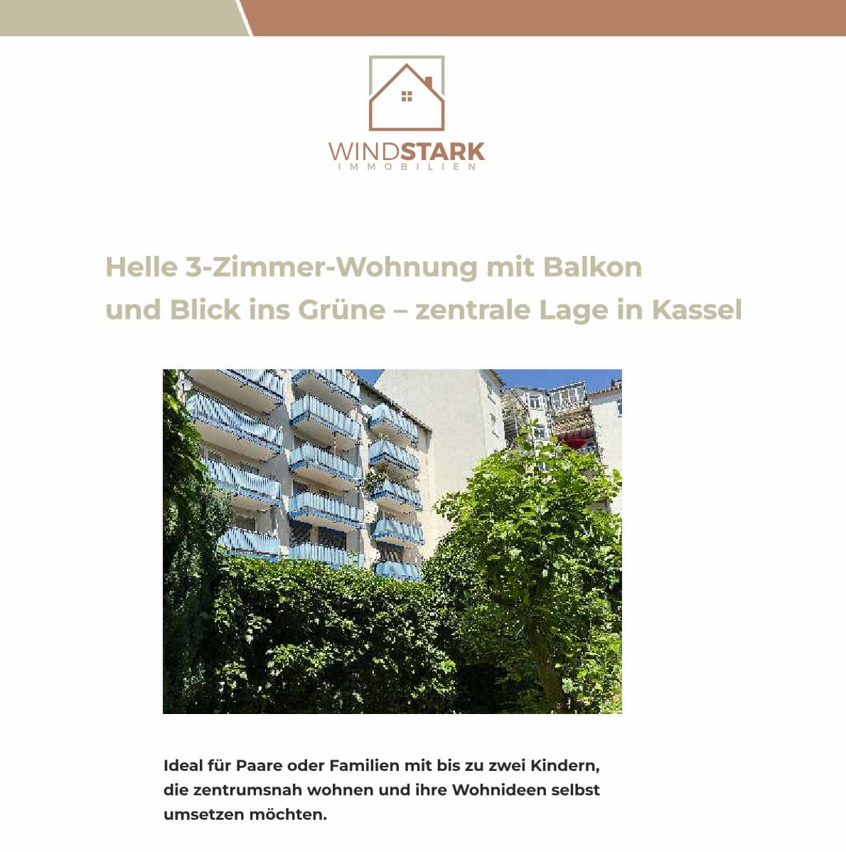 Helle 3-Zimmer-Wohnung mit Balkon in Kassel