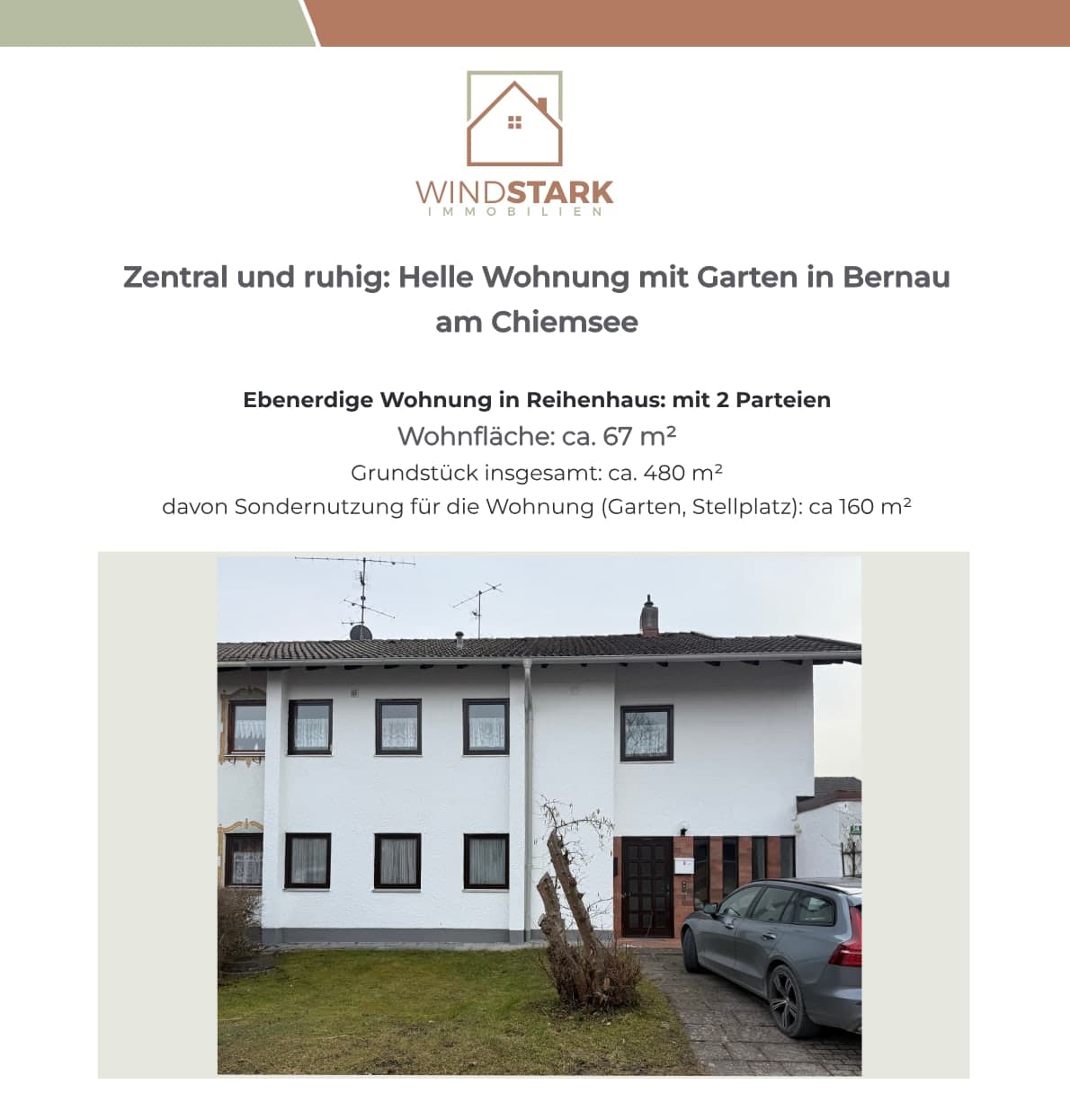 Helle Wohnung mit Garten in Bernau am Chiemsee