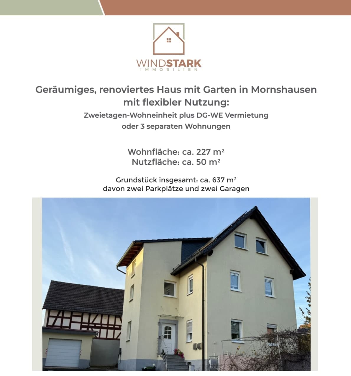 Geräumiges, renoviertes Haus mit Garten in Mornshausen